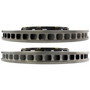 StopTech 81.658.9932 - 09-14 Nissan GT-R AeroRotor 2pc Slotted and Zinc Plated Rear Rotor (Pair)