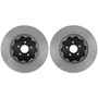 StopTech 81.658.9932 - 09-14 Nissan GT-R AeroRotor 2pc Slotted and Zinc Plated Rear Rotor (Pair)