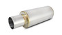 Vibrant 1062 - TPV Turbo Round Muffler (17in Long) with 4in Round Tip Straight Cut - 3in inlet I.D