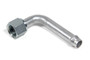 Vintage Air 121018 - Fitting - Hose End - 90 Degree - 1/2 in Hose Barb to 8 AN Female O-Ring - Aluminum - Natural - Each