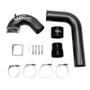 Wehrli WCF100528-GRY - 03-07 Dodge 5.9L Cummins 3.5in Intake Horn & Driver Side Intercooler Pipe Kit - WCFab Grey