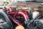 Wehrli WCF100528-BB - 03-07 Dodge 5.9L Cummins 3.5in Intake Horn & Driver Side Intercooler Pipe Kit - Bengal Blue