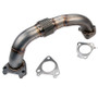 Wehrli WCF100652 - 01-16 Chevrolet 6.6L Duramax 2in Stainless Driver Side Up Pipe w/Gaskets (Single/Twin Turbo)