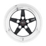 Weld 71MB-508B45A - S71 15x8.33 / 5x4.75 BP / 4.5in. BS Black Wheel (Medium Pad) - Non-Beadlock