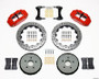Wilwood 140-10752-DR - Narrow Superlite 6R Front Hat Kit 12.88in Drilled Red 2008 Toyota Matrix