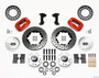 Wilwood 140-11017-DR - Forged Dynalite Front Kit 11.00in Drill-Red 74-80 Pinto/Mustang II Disc Spindle only
