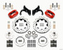 Wilwood 140-12022-DR - Forged Dynalite Front Kit 12.19in Drilled Red 65-68 Chevy Impala -Drum Spindle