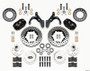 Wilwood 140-12021-D - Forged Dynalite Front Kit 11.00in Drilled 65-68 Chevy Impala -Drum Spindle