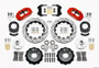 Wilwood 140-12638-DR - Narrow Superlite 6R Front Hub Kit 14.00in Drill Red 1965-1969 Mustang Drum Spindle