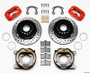 Wilwood 140-13719-DR - Forged Dynalite P/S Park Brake Kit Drilled Red Ford 8.8 Special w/2.50in Offset-5 Lug