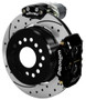Wilwood 140-16130-D - Forged Dynalite Rear Electronic Parking Brake Kit - Black Powder Coat Caliper - D/S Rotor