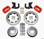 Wilwood 140-5591-DR - Forged Dynalite P/S Rear Kit Drilled Red Mopar/Dana 2.36in Off w/Snap Ring Brng