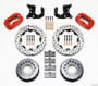 Wilwood 140-2116-DR - Forged Dynalite P/S Rear Kit Drilled Red Mopar-Dana 2.72in Offset