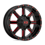 XD Wheels XD83821087918N - Xd838 Mammoth 20X10 Gloss Black Milled With Red Tint Clear Coat