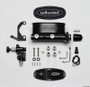 Wilwood 261-13270-BK - HV Tandem M/C Kit w L/H Bracket & Prop Valve - 1 1/8in Bore Black