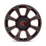 XD Wheels XD85421035918N - Xd854 Reactor 20X10 Gloss Black Milled With Red Tint