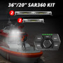 XKGLOW XK-SAR360-2211W - XK Glow SAR360 Light Bar Kit Emergency Search and Rescue Light System White (2)36In (2)20In