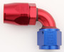 Xrp-Xtreme Racing 109004 - Fitting - Hose End - 90 Degree - 4 AN Hose to 4 AN Female - Aluminum - Blue / Red Anodized - Each