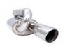 XFORCE S12L-2.25 - 2.25" Twin Loop Oval Muffler (Left Inlet); Exhaust Muffler