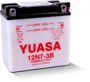 Yuasa Battery YUAM2273B - Yuasa 12N7-3B Conventional 12-Volt Battery