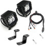 ZROADZ Z365711-KIT2 - Hood Hinge LED Kit; Incl. [2] 3 in. LED Pod Lights And Universal Wiring Harness;