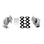 Flowmaster 814226 - Header 409S - Block Hugger - 2.50 in. Stock Flange Outlet - Pair