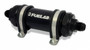 Fuelab 82804-1 - In-Line Fuel Filter Long Length -12AN Inlet/Outlet 10 Micron Replaceable Fabric Element Black