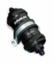 Fuelab 84812-1 - In-Line Fuel Filter Standard Length -8AN Inlet/Outlet 40 Micron Stainless Steel Element W/Check Valve Black