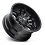 Fuel Wheels D59620901750 - Aluminum Wheels 20X9 Sledge D596 8 On 170 Matte Black/Gloss Black Lip 125.1 Bore 1 Offset Fuel Off Road Wheels