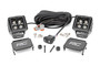 Rough Country 70061 - LED Light Kit - Cowl Mount - 2 inch Black Pair - White DRL - Jeep Gladiator JT/Wrangler JL (18-24)