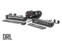 Rough Country 70728BLDRL - 8 Inch Black Series LED Light Bar - Single Row - Cool White DRL - Pair