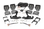 Rough Country 70762DRL - LED Light Kit - Fog - 2 inch Black Pairs x2 - White DRL - Chevy Silverado 1500/2500HD/3500HD 2WD/4WD