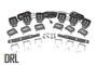 Rough Country 70700DRLA - LED Light Kit - Fog Mount - Triple 2 inch Black Pair - Amber DRL - Ford Raptor (17-20)