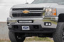Rough Country 70628DRLA - LED Light Kit - Fog Mount - 2 inch Black Pair - Amber DRL - Chevy Silverado 2500 HD/3500 HD (11-14)