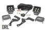 Rough Country 70798 - LED Light Kit - Ditch Mount - 2 inch Black Pair - Amber DRL - Toyota 4Runner (10-24)