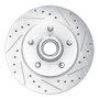 R1 Concepts EDZ-48015R - Brake Rotor Drilled and Slotted Silver