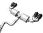 AWE 3015-43658 - MK8 Volkswagen Golf R 3in Touring Edition Quad Exhaust - Diamond Black Tips