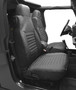 Bestop 29224-15 - Jeep Wrangler Seat Covers For Jeep 1992-1994 Wrangler YJ Front Premium Vinyl Fabric Black Denim