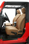 Bestop 29290-04 - Jeep Gladiator Seat Covers For Jeep 2020-2023 Gladiator 4 Door Front Premium Vinyl Fabric Tan