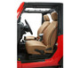 Bestop 29283-04 - Jeep Wrangler Seat Covers For Jeep 2013-2018 Wrangler JK 4 Door Front Premium Vinyl Fabric Tan
