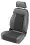 Bestop 39460-09 - Jeep Seat Trailmax II Pro Front Passenger Seat For Jeep 1976-1986 CJ7 Center Fabric Insert Charcoal/Gray
