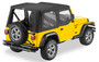 Bestop 51121-15 - Replace-A-Top for OEM Hardware For Jeep 1997-2002 Wrangler TJ Clear Black Denim Door Skins Included