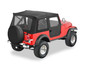 Bestop 51595-01 - Jeep CJ5 Soft Top Supertop Classic Squareback Soft Tops For Jeep 1955-1975 CJ5 Clear Black Crush