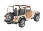 Bestop 51789-37 - Jeep Doors Full 2-Piece Fabric Doors For Jeep 1997-2006 Wrangler TJ Clear Vinyl Spice Fabric Pair