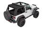 Bestop 54862-17 - Trektop Pro Hybrid Slantback Soft Top For Jeep 2007-2018 Wrangler JK 2 Door Black