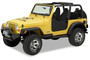 Bestop 53039-15 - Lower Fabric Half Doors For Jeep 1997-2006 Wrangler TJ Black Denim