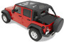 Bestop 52581-11 - Jeep Bikini Top Header Safari Bikini Tops For Jeep 2007-2009 Wrangler JK 4 Door Mesh Fabric