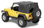 Bestop 54720-15 - Jeep Soft Top Supertop Squareback Soft Top For Jeep 1997-2006 Wrangler TJ Black Denim