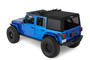 Bestop 54726-17 - Jeep Soft Top Supertop Squareback Soft Top For Jeep 2018-Current Wrangler JL 4 Door Black Premium Twill