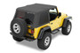 Bestop 56820-15 - Trektop Slantback Soft Top For Jeep 1997-2006 Wrangler TJ Black Denim